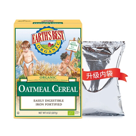 EARTH'S BEST 世界最好 婴儿辅食 有机纯燕麦粉 227克 *6件