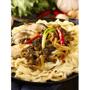 有你一面 酸菜鱼风味拌面 135g*4袋*2件 非油炸手工日晒面