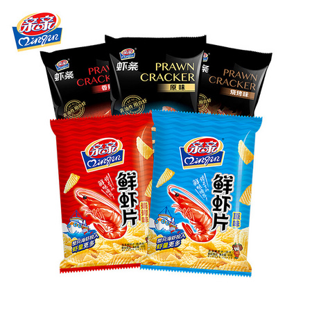 亲亲 虾条 鲜虾片80g*5