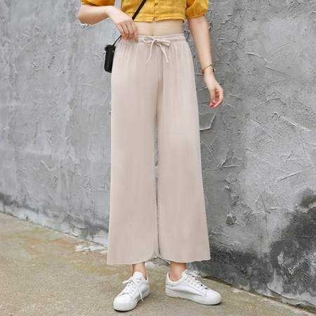 思蜜诗 韩版冰丝阔腿裤薄款直筒裤