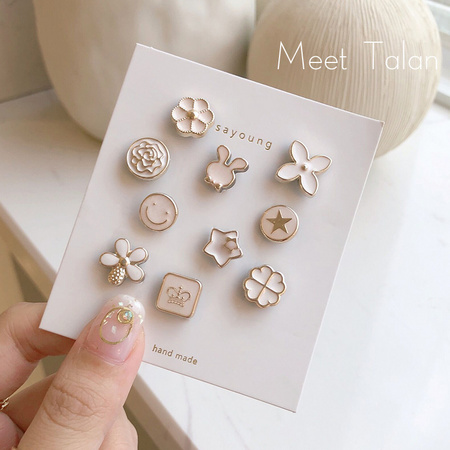 TALAN 塔兰 胸针组合 女士领口胸针