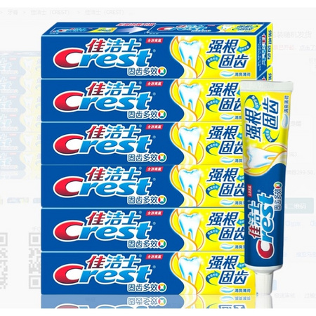 Crest 佳洁士 强根固齿 牙膏 清新薄荷 140g*6支