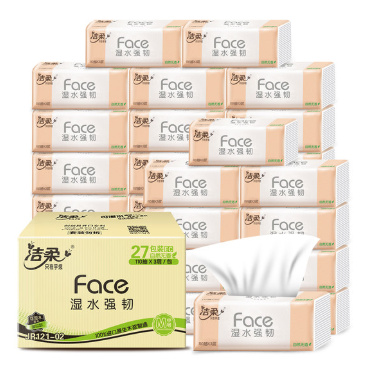 88VIP：C&S 洁柔 粉FACE 抽纸 3层110抽*27包（195*133mm） *4件