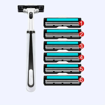 吉利尼 手动剃须刀+6片刀片