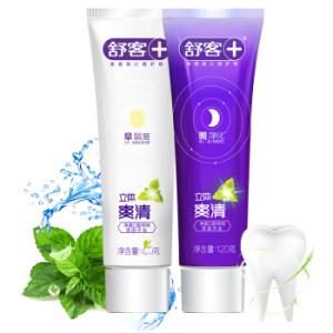 Saky 舒客 立体爽清 早晚牙膏（120g+120g） *5件