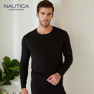 美国 Nautica 诺帝卡 男士40支精梳棉 保暖内衣套装