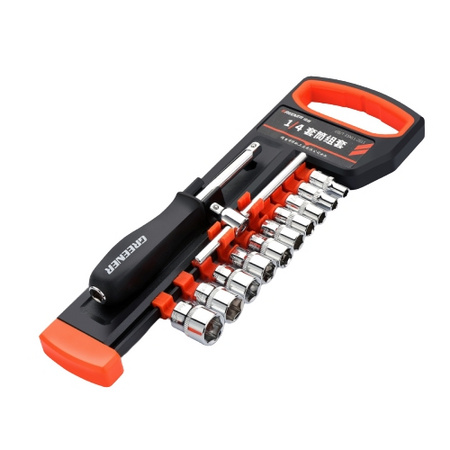 GREENER 绿林 套筒扳手套装 12PC1/4旋柄组套