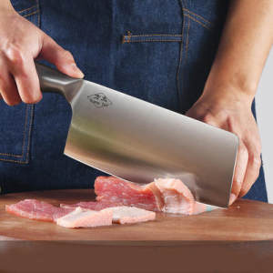 切肉特轻松 方太 一体成型无拼接家用不锈钢菜刀