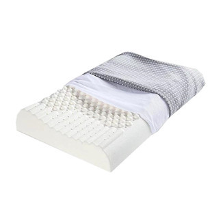 lingshicha 零时差 泰国天然乳胶枕头 儿童波形枕