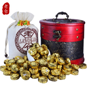 老仓 4年陈料 糯米香普洱茶 云南迷你小沱茶 500g 69元包邮