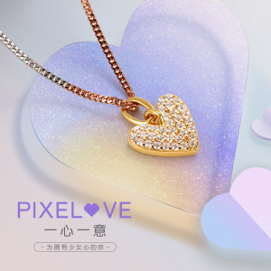 中国白银旗下品牌 SISI 一心一意925银 耳环/项链+吊坠