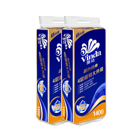 88VIP：Vinda 维达 蓝色经典 卷纸 4层*140克*20卷 *4件