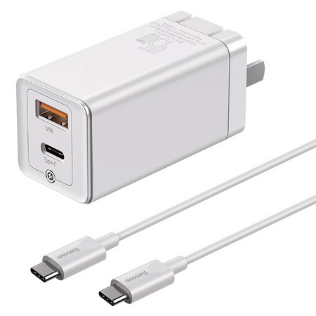 大牌低价：BASEUS 倍思 GaN氮化镓 充电器 45W 1A1C / 2C 充电线套装