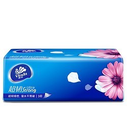 88VIP：Vinda 维达 超韧系列抽纸 3层*120抽*24包（153mm*195mm） *4件