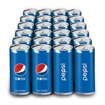 限地区：百事可乐 Pepsi 汽水 碳酸饮料 细长罐330ml*24听 *4件