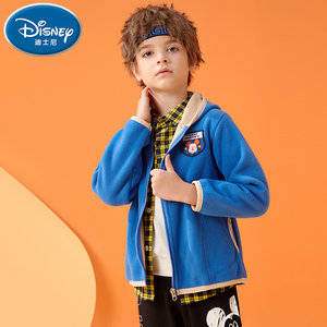 迪士尼 儿童加厚摇粒绒 秋冬连帽外套