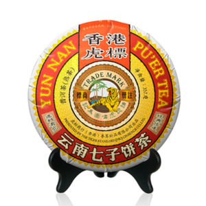 台湾金点奖 虎标七号 经典普洱茶熟茶 357g