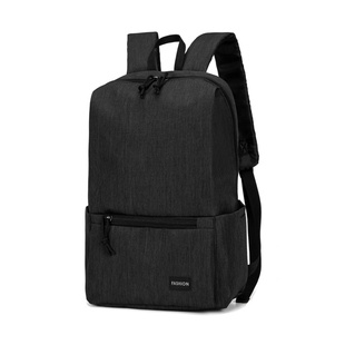 狼马 K163A 黑色帆布双肩包