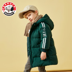 反季特价 史努比 儿童中长款连帽 羽绒服 90%含绒量