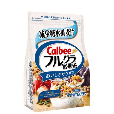 Calbee 卡乐比 减糖水果即食谷物麦片 600g 42元含税包邮