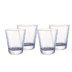 畅安 锤纹矮款玻璃杯 300ml*4