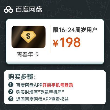 百度网盘 超级会员 青春年卡