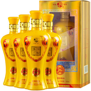 西凤酒 凤牌古酿 尊品 52度浓香型白酒500ml*4瓶
