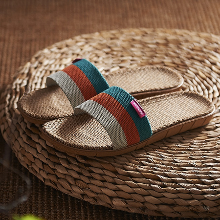 萱宜阁 XYG-X-6201-1 情侣四季亚麻拖鞋