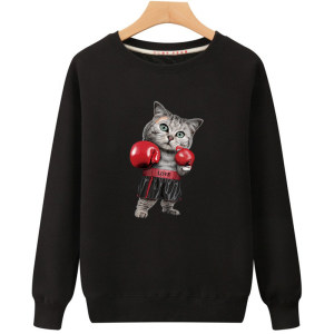 加绒加厚秋冬印花卫衣