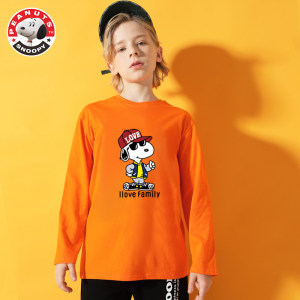 史努比 儿童纯棉长袖外套 卡通印花打底衫