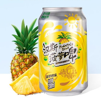 汉斯 菠萝啤碳酸饮料果啤 330ml*12罐