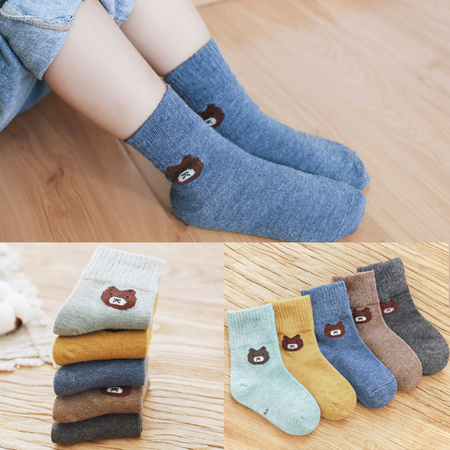 艺术佳 儿童中筒袜 五双装