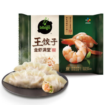 bibigo 必品阁 鲜美虾仁王饺子 350g *5件