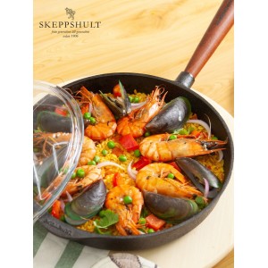 瑞典皇室御用 Skeppshult 斯肯特 铸铁家用无涂层不粘煎锅 28cm