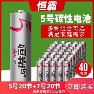 恒霸 5/7号碳性干电池20粒