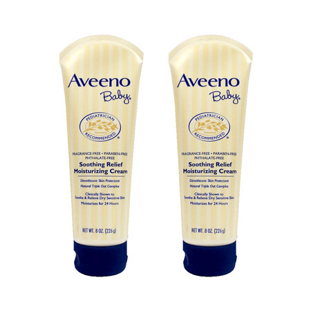 99大促：AVEENO 艾维诺 宝宝天然燕麦润肤霜 226g 深蓝 *2