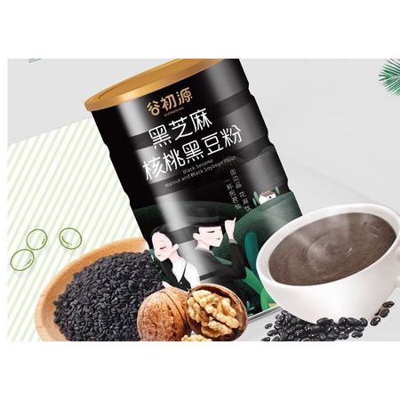 谷初源 黑芝麻核桃黑豆粉 600g