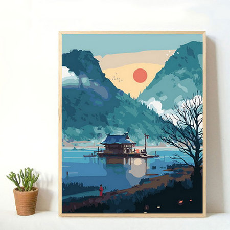 非之语 DIY数字油画 40*50cm 黑白板 送颜料+画笔