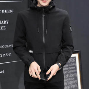 男士外套 春秋季新款连帽休闲机能上衣