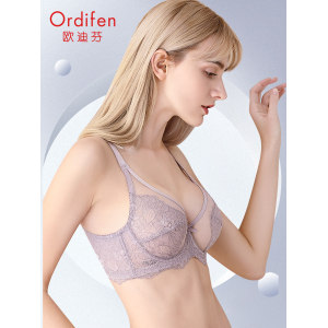 欧迪芬 夏季性感蕾丝无痕薄款内衣 专为大胸设计 89元包邮