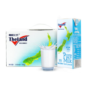 新西兰原装 纽仕兰 3.5g蛋白 低脱脂高钙纯牛奶 250ml