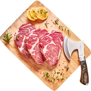 小牛凯西 澳洲进口 整切牛排 西冷眼肉牛排套餐 100g*5片*2件 拍2件118元包邮