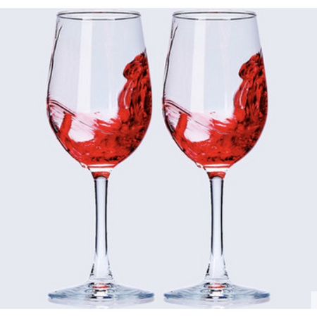 六宜居 玻璃红酒杯 350ml 2只装