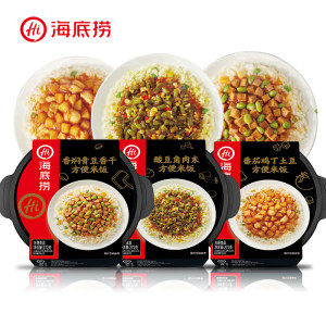 海底捞自热米饭 番茄鸡丁土豆酸豆角肉末 3盒 39.9元包邮