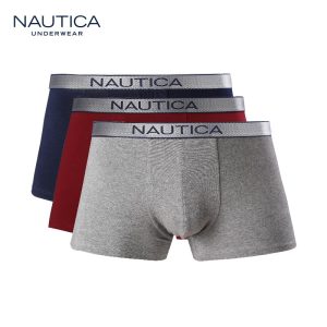 美国 诺帝卡 男士40支纯棉平角内裤 3条装 一片式无感剪裁