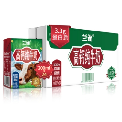 88VIP： lacheer 兰雀 唯鲜全脂 200ml*24盒 *5件