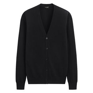 本米 男士精梳棉V领针织开衫