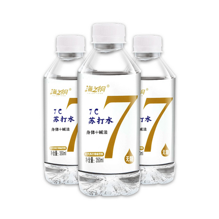 海之桐 7C天然弱碱 多口味 无糖无汽 苏打水饮料350ml*6瓶整箱