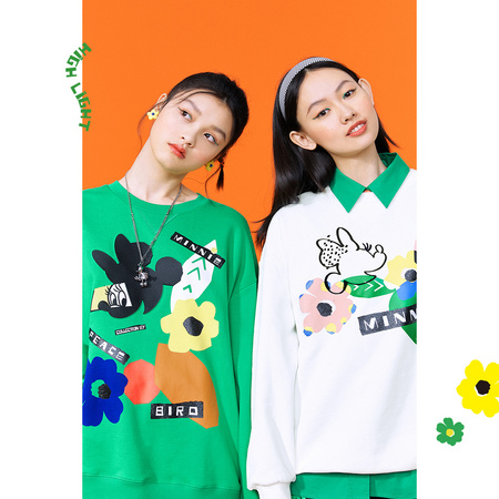 PEACEBIRD 太平鸟米妮联名 AYBFB2A0801 女士长袖卫衣