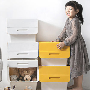 小编买过 茶花 家用塑料斜翻盖储蓄收纳箱 24L*2件